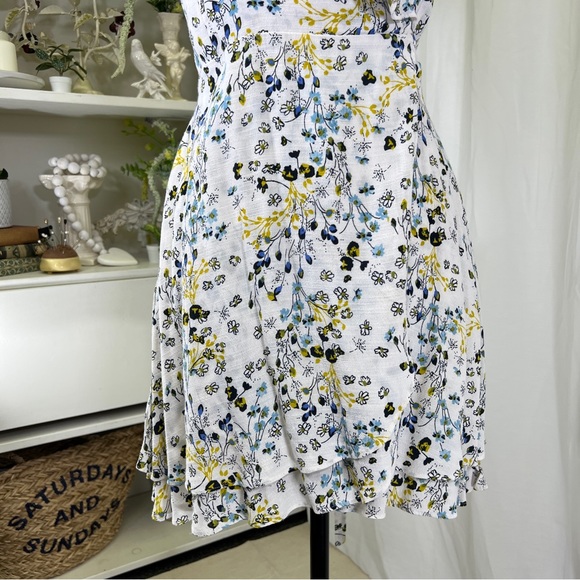 Free People French Quarter Printed Wrap Mini Dress - Picture 4 of 15